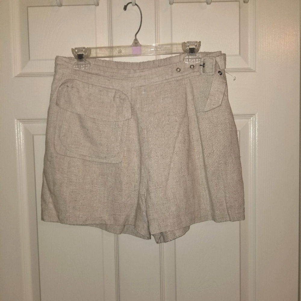 Womens Khaki Shorts Attached Fanny Pak And Pocket - Picture 5 of 7